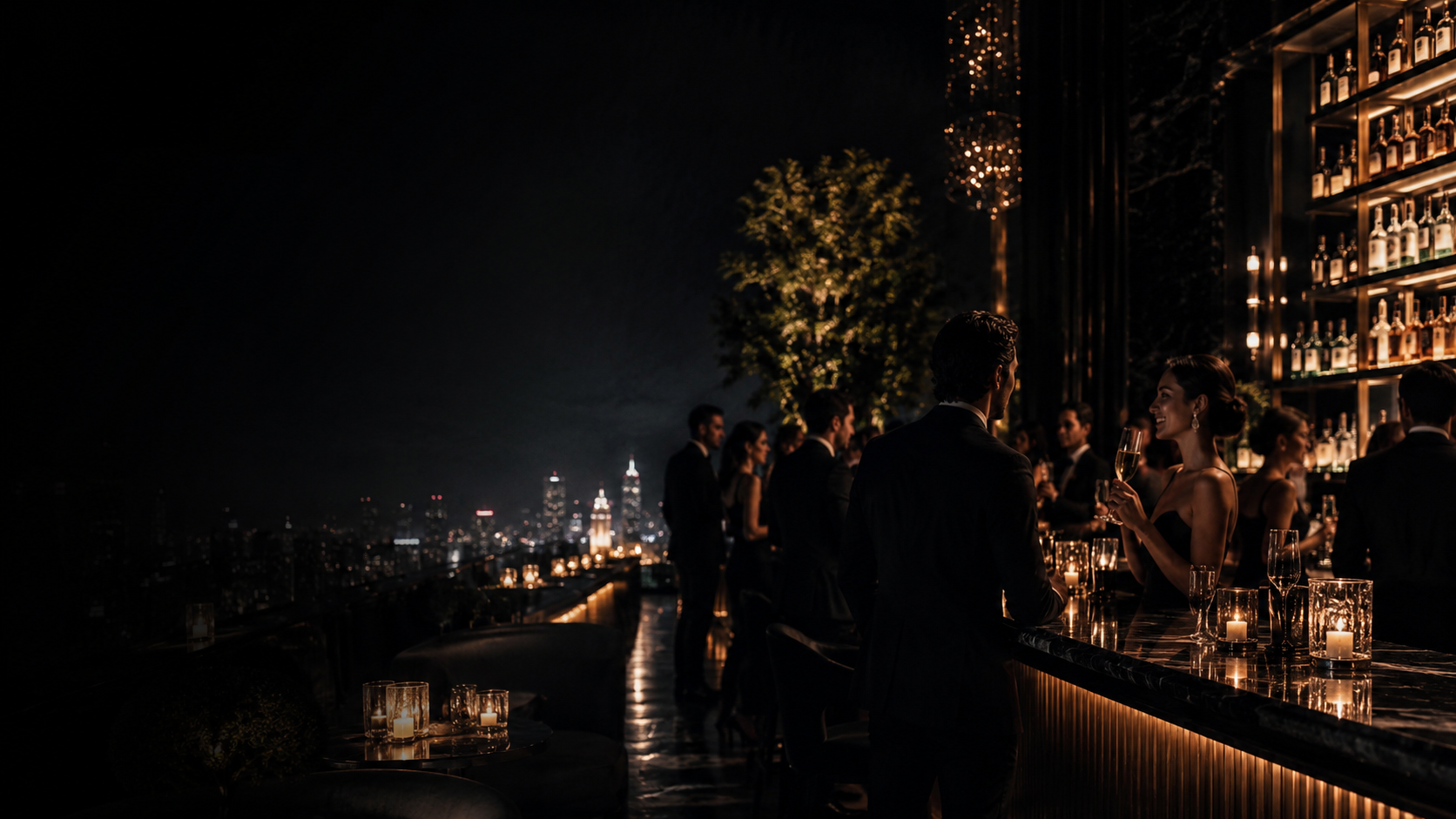 Luxury rooftop hospitality experience